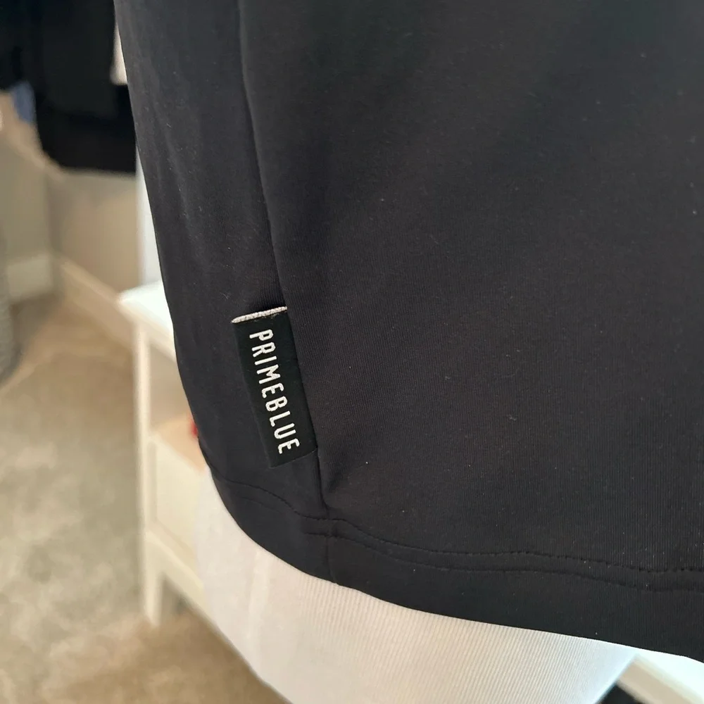 adidas Primeblue Black Crop Athletic Top Small - Picture 3 of 9